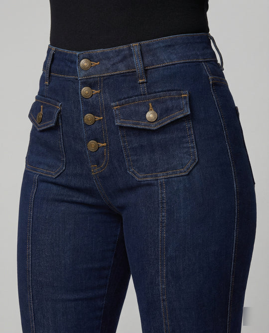 Damen High-Waist Schlagjeans EB