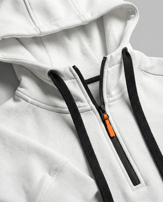Herren sportlicher Hoodie mit praktischen Reißverschlusstaschen und verstellbarem Kapuzenzug EB