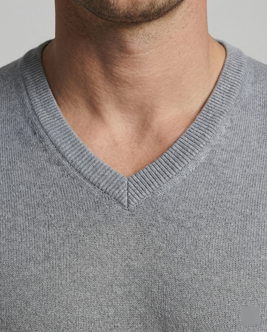 Herren V-Ausschnitt Feinstrickpullover EB