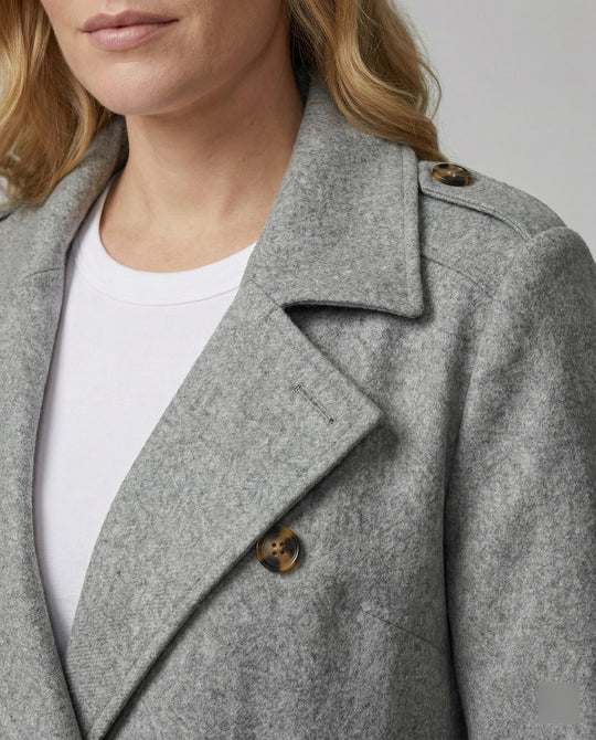 Damen Eleganter lang geschnittener Überwurf mit Doppelknotung EB