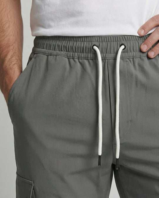 Herren cargo Hose mit innovativen Taschen und elastischem Bund Hedi-Mode