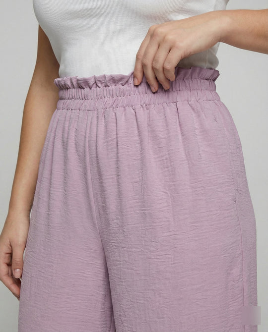 Damen Culotte-Hosen mit weitem Bein und elastischem Bund EB