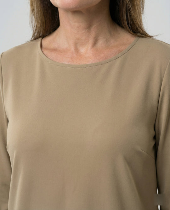 Damen Elegantes Etuikleid mit Langen Ärmeln | EB