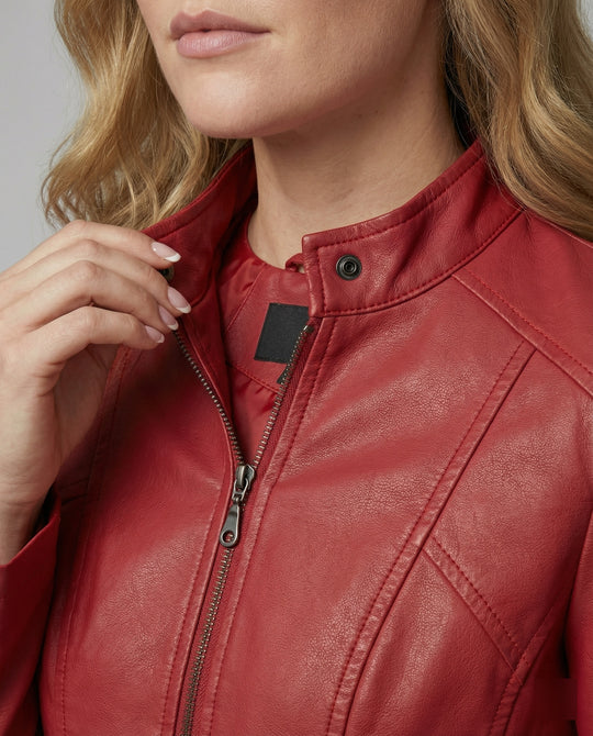 EB | Luxuriöse Stilvolle Lederjacke für Frauen