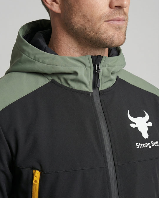 EB | Herrenjacke mit Reißverschluss, Kapuze und Farbblockdesign