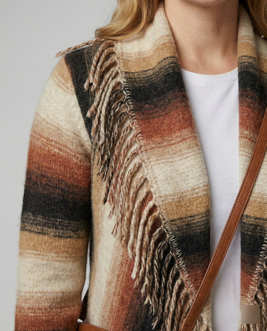 EB | Schick Gestreifte Poncho Weste