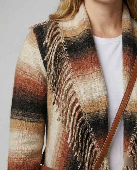 EB | Schick Gestreifte Poncho Weste
