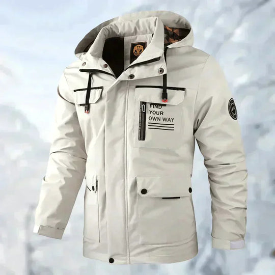 EB | Wasser- und Winddichte Jacke mit Abnehmbarem Kapuzen für Herren