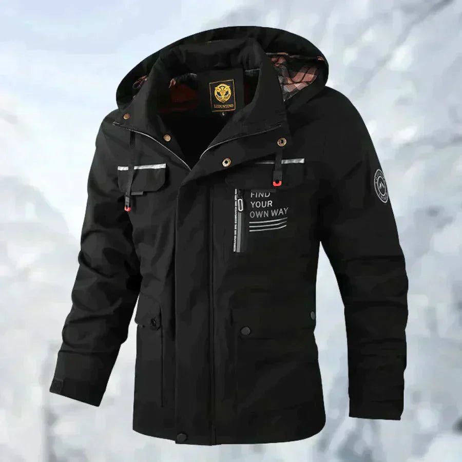 EB | Wasser- und Winddichte Jacke mit Abnehmbarem Kapuzen für Herren