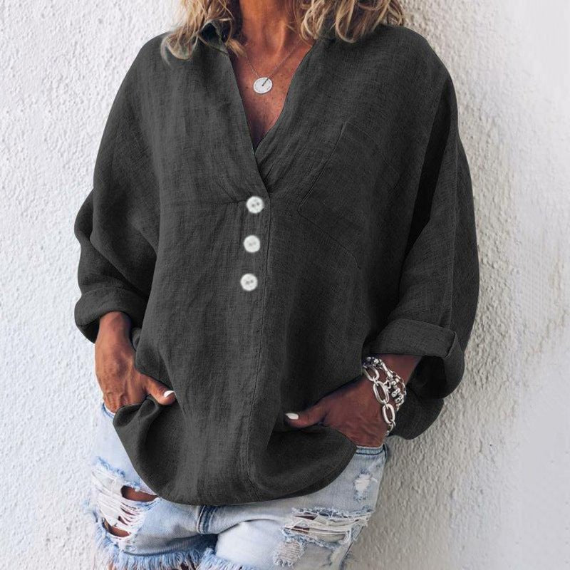 EB | Entspanntes Knopf-Bluse für Damen
