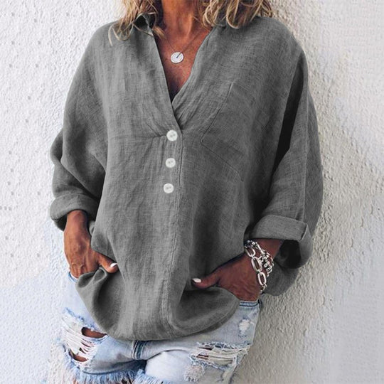 EB | Entspanntes Knopf-Bluse für Damen