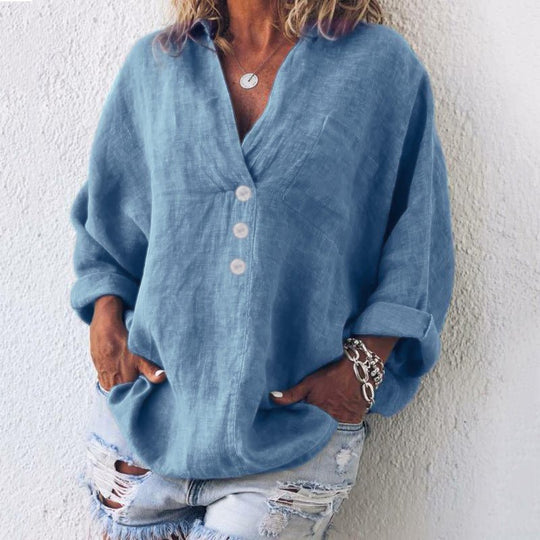 EB | Entspanntes Knopf-Bluse für Damen
