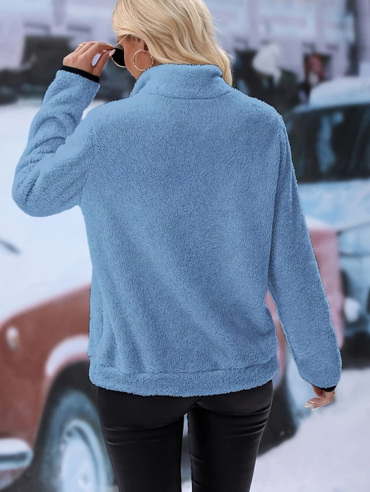 EB | Farbiges Halb-Reißverschluss Sweatshirt