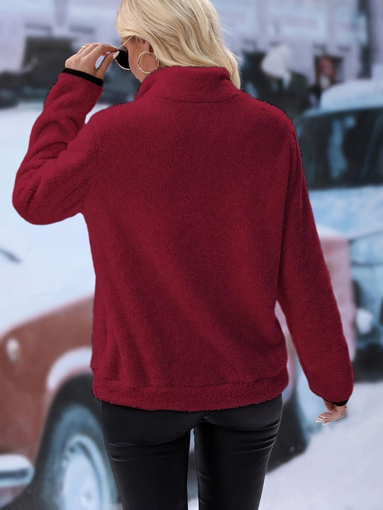 EB | Farbiges Halb-Reißverschluss Sweatshirt