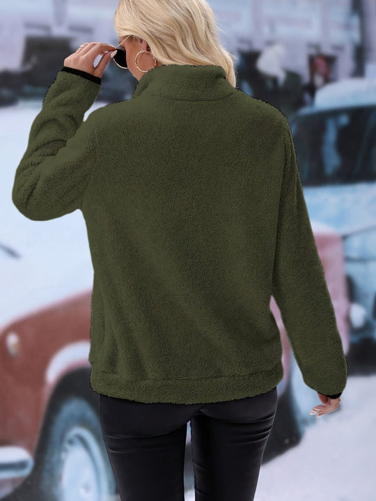 EB | Farbiges Halb-Reißverschluss Sweatshirt