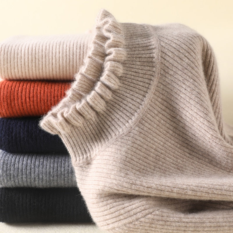 EB | Bequemer Cashmere Damen Rollkragenpullover