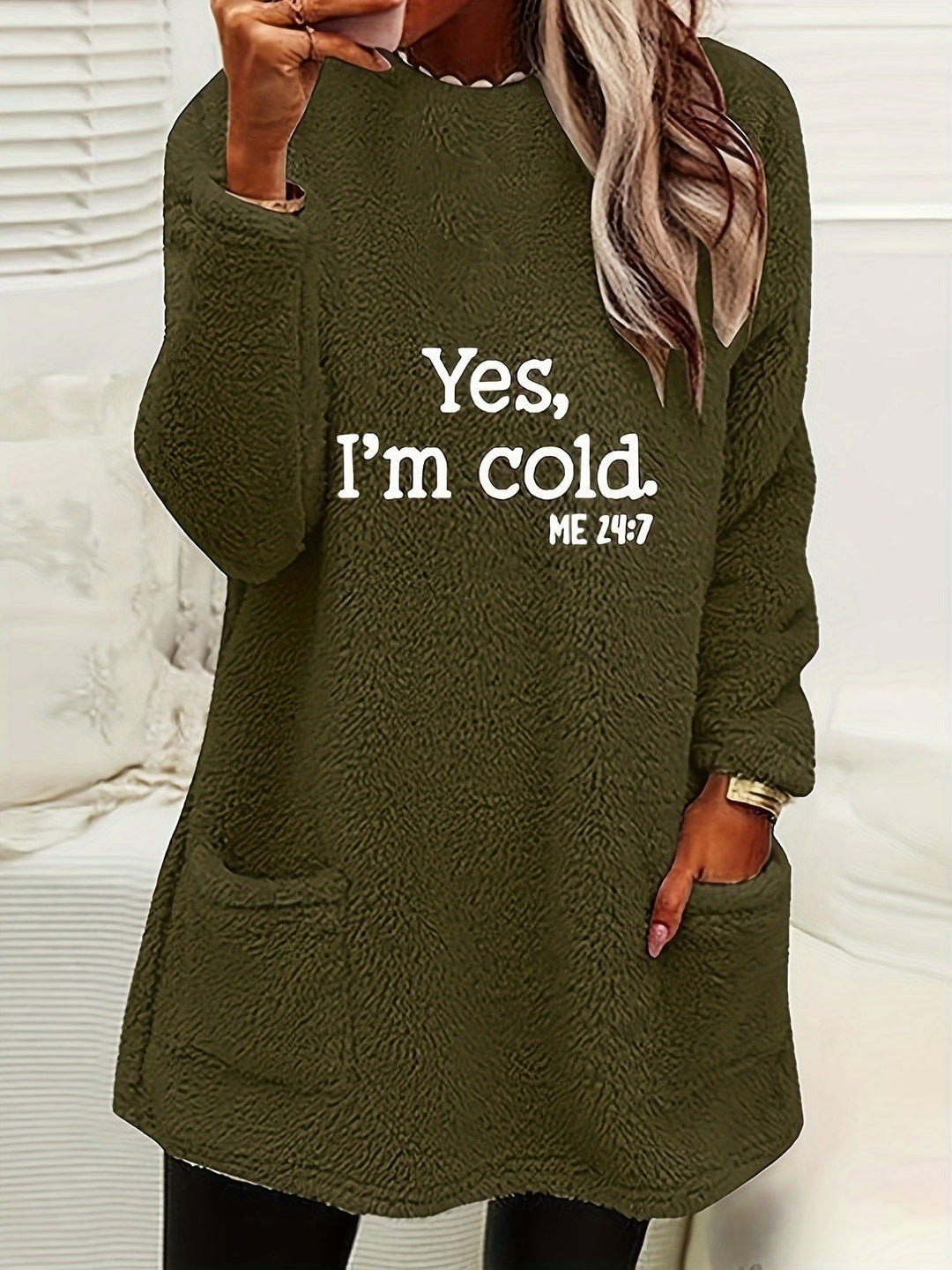 EB | Bequemes Fleece-Sweatshirt mit Druck