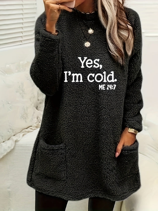EB | Bequemes Fleece-Sweatshirt mit Druck