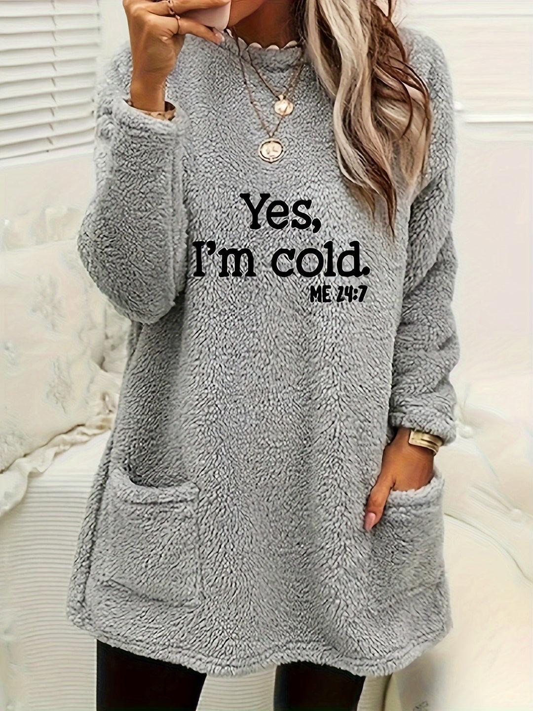 EB | Bequemes Fleece-Sweatshirt mit Druck