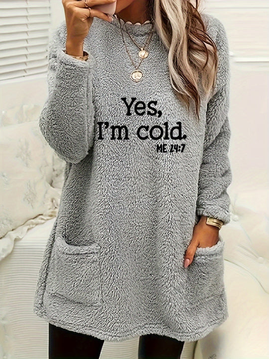 EB | Bequemes Fleece-Sweatshirt mit Druck