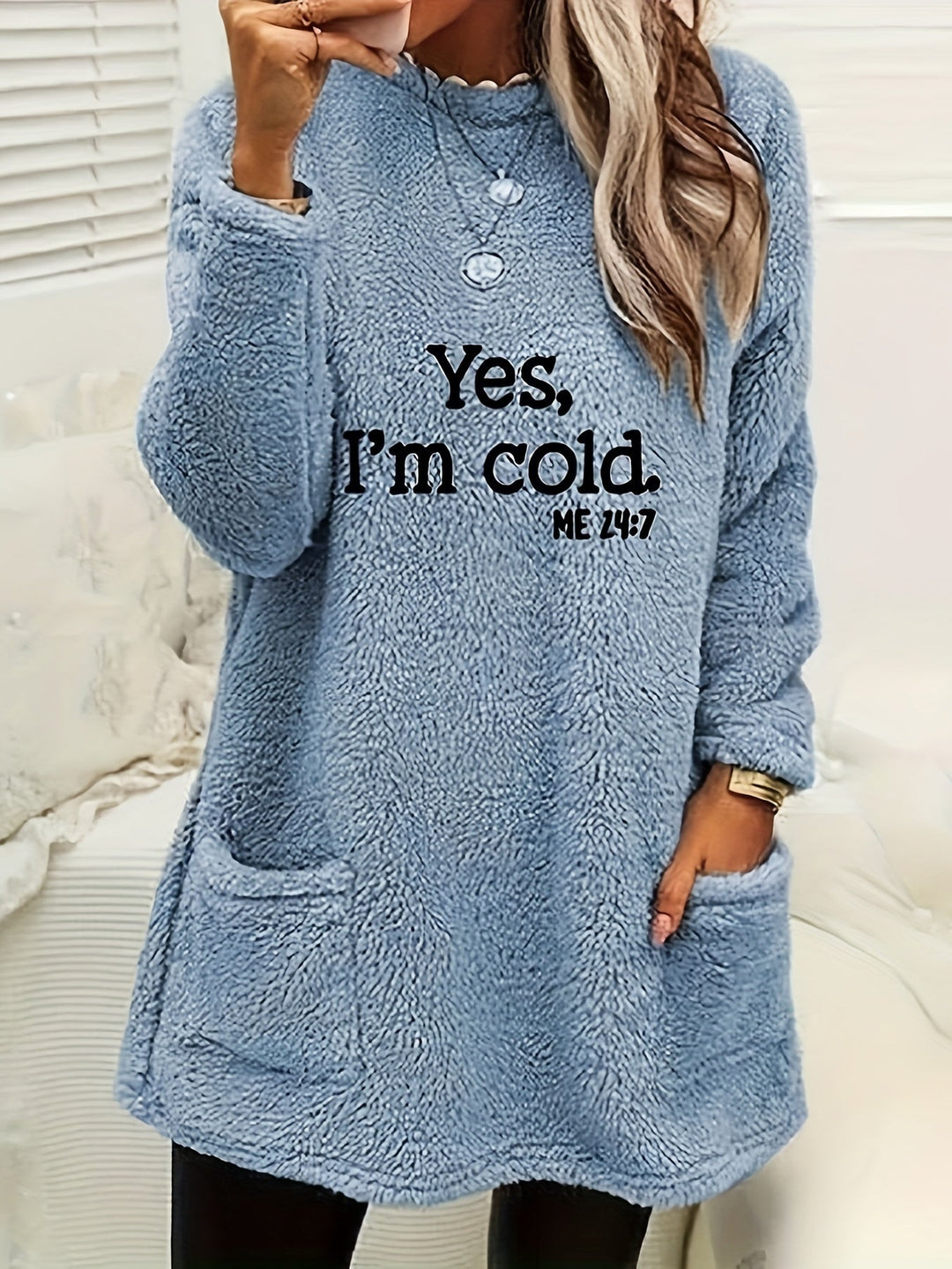 EB | Bequemes Fleece-Sweatshirt mit Druck