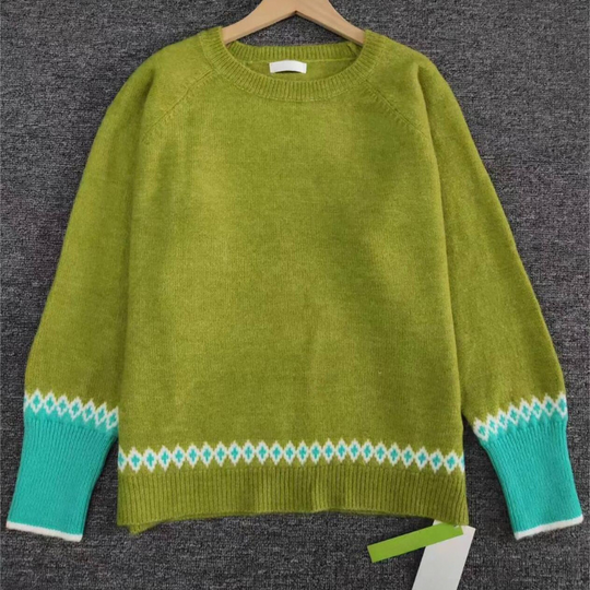 EB | Bequemer Grüner Damenpullover