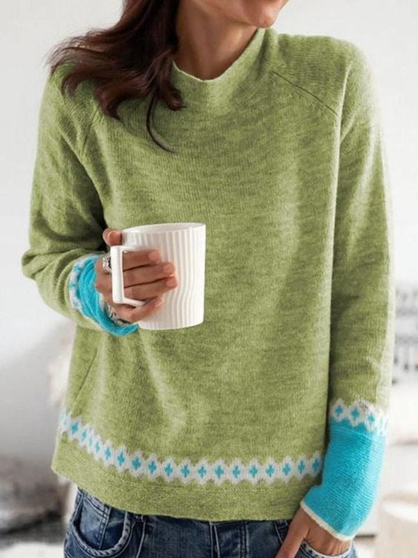 EB | Bequemer Grüner Damenpullover