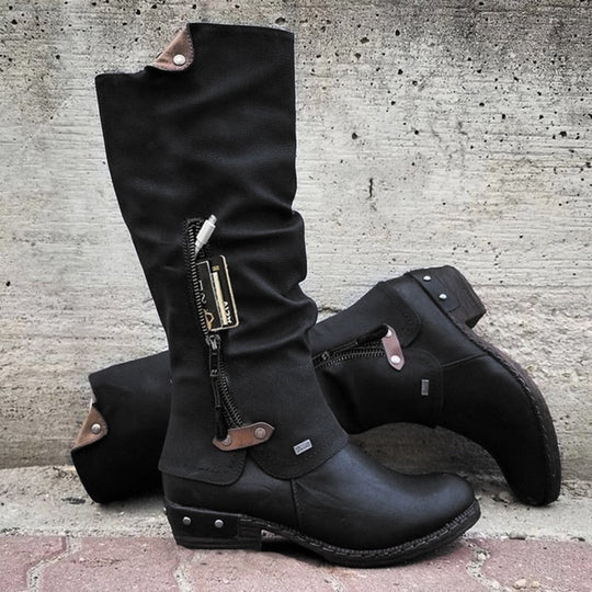 EB | Bequeme hohe Stiefel mit Aufbewahrungstasche