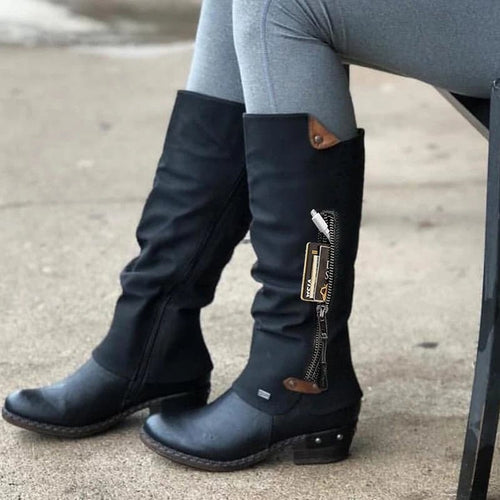 EB | Bequeme hohe Stiefel mit Aufbewahrungstasche