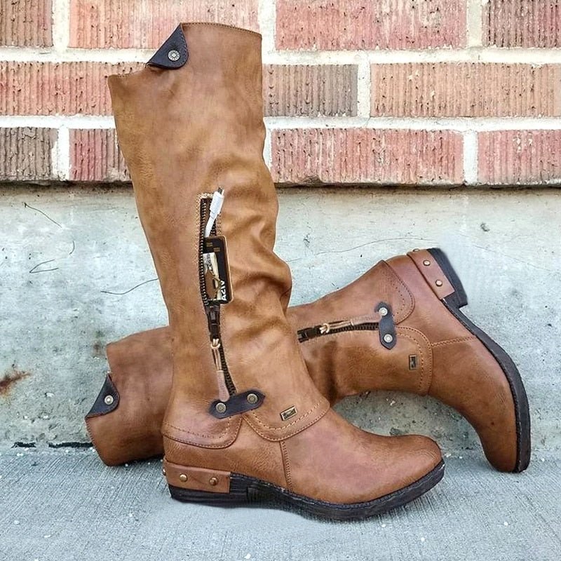 EB | Bequeme hohe Stiefel mit Aufbewahrungstasche