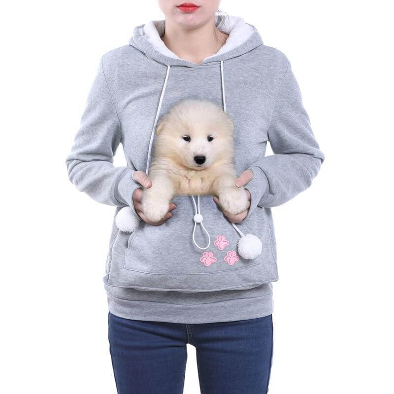 EB | Bequemer Hoodie mit Katzen Tasche