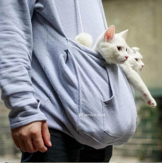 EB | Bequemer Hoodie mit Katzen Tasche