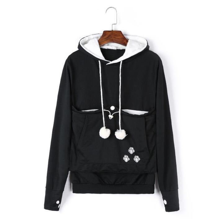 EB | Bequemer Hoodie mit Katzen Tasche