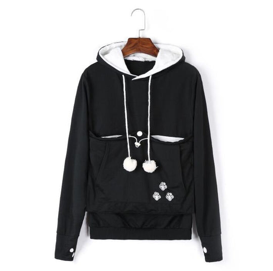 EB | Bequemer Hoodie mit Katzen Tasche