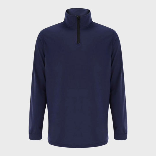 EB | Bequemer Herren-Reißverschluss-Pullover mit niedrigem Kragen