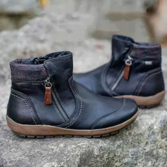 Lässige DamenStiefeletten Mit Reißverschluss Damen EB