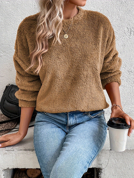 EB | Bequemes Teddy Pullover Sweatshirt