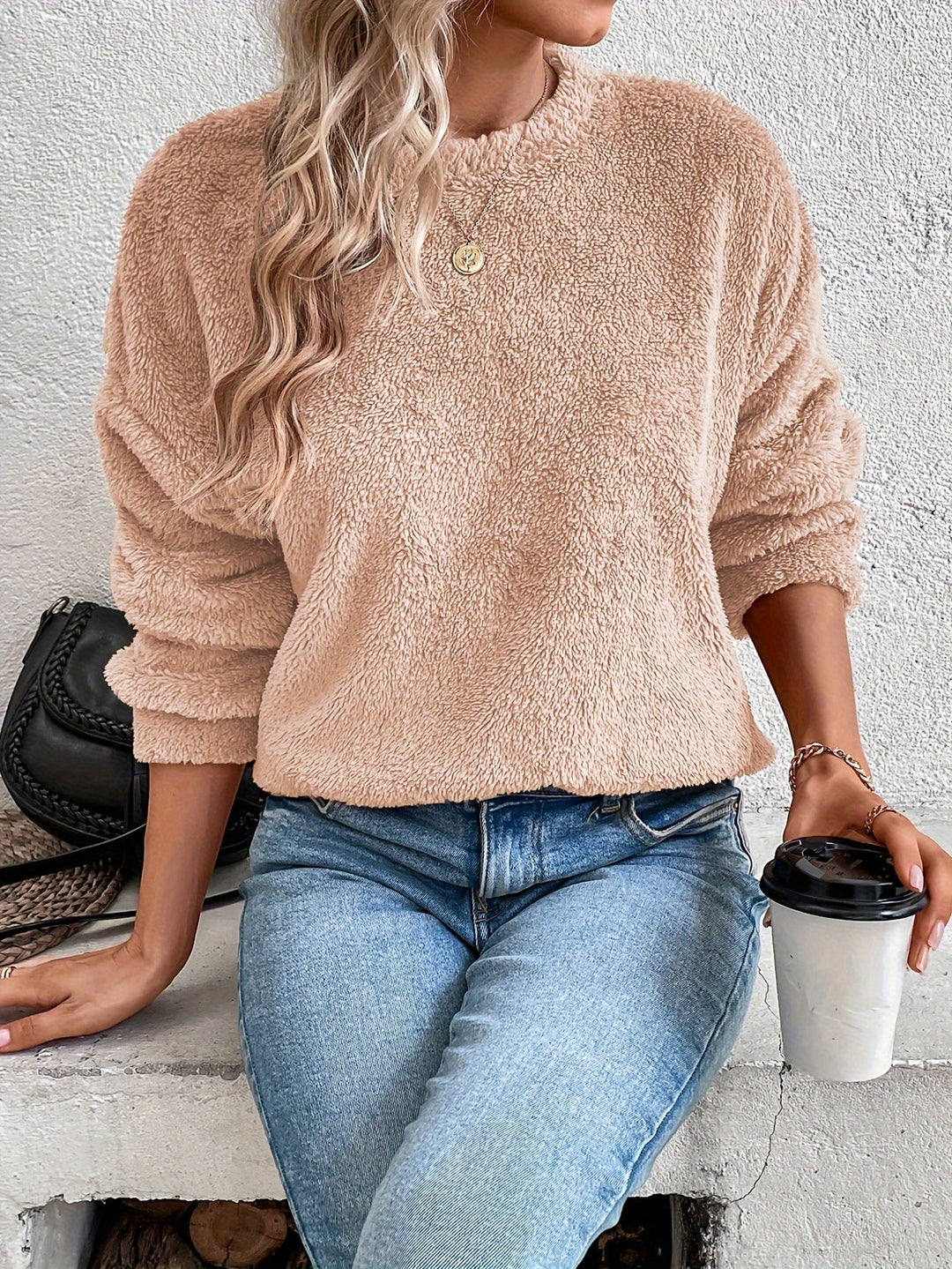 EB | Bequemes Teddy Pullover Sweatshirt