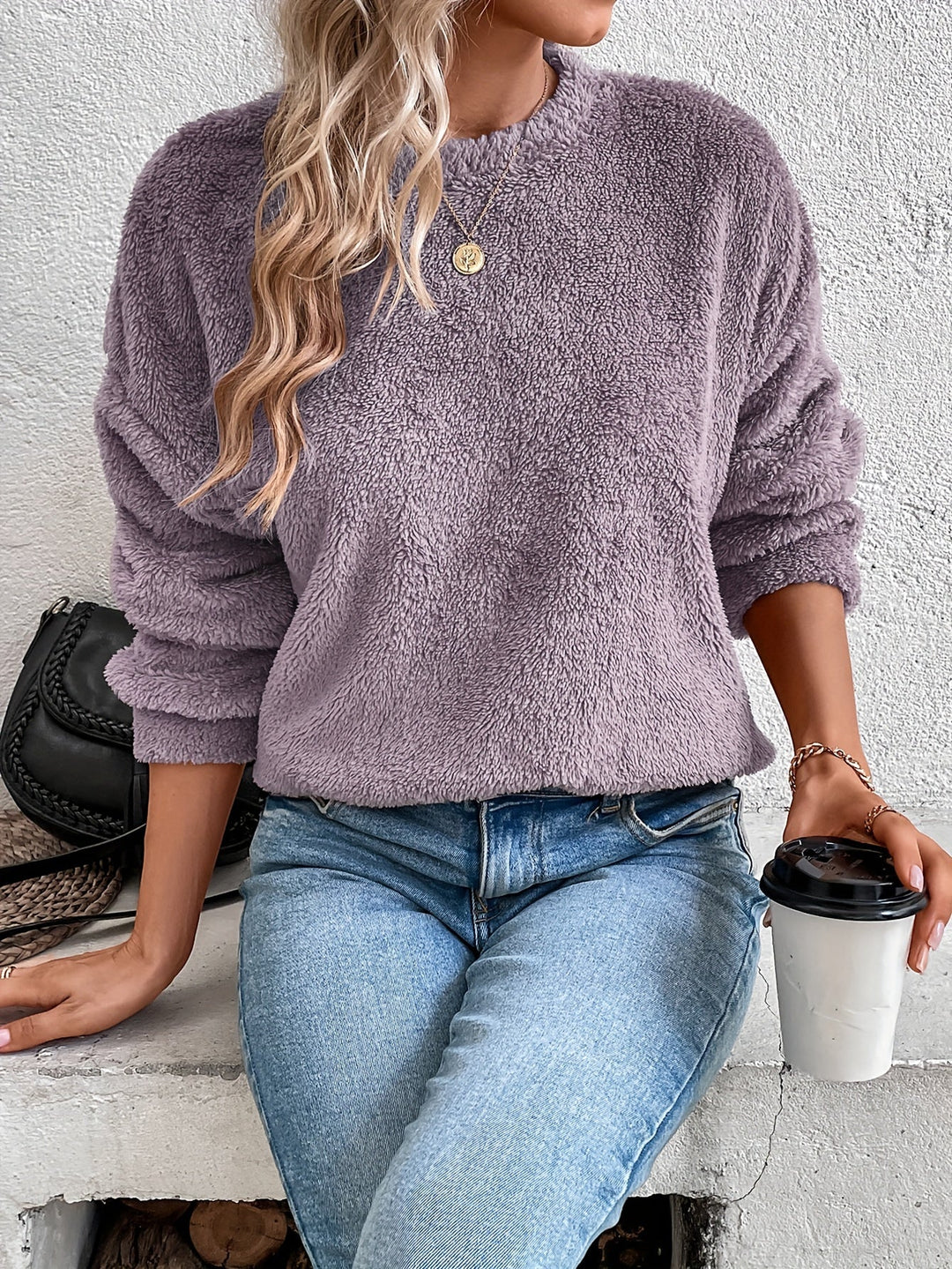 EB | Bequemes Teddy Pullover Sweatshirt