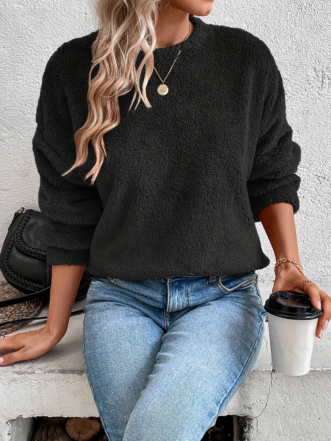 EB | Bequemes Teddy Pullover Sweatshirt