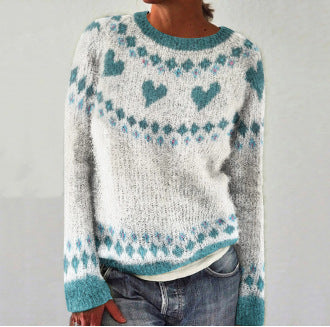 EB | Bequemer Sweater mit Herzdruck