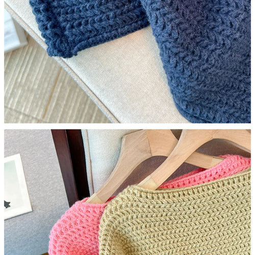 EB | Gemütlicher Plus Size Fauler Tag Patch Farb Sweater