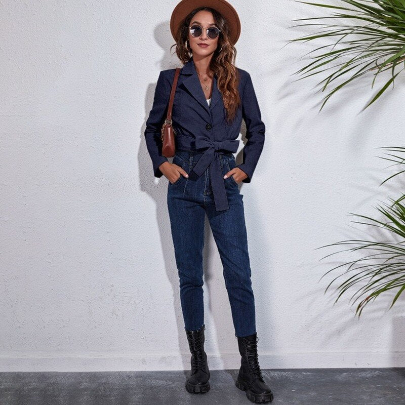 EB | Jacke - Stylische und Vielseitige Damen-Crop-Jacke