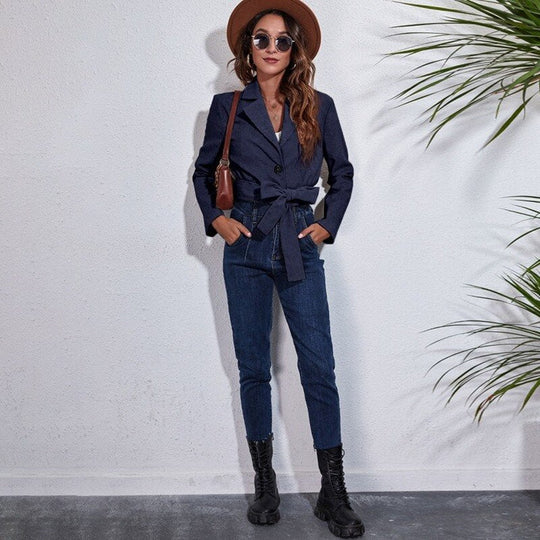EB | Jacke - Stylische und Vielseitige Damen-Crop-Jacke