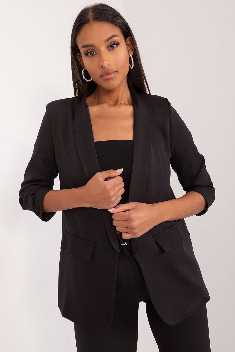 EB | Blazer mit Offener Vorderseite Leicht und Stilvoll Perfekt für Lagenlook