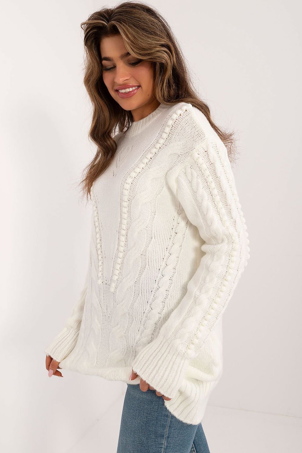 EB | Strickkleid mit Kabelmuster Warm und Komfortabel Eleganter Stil