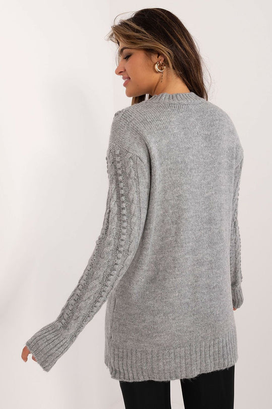 EB | Strickkleid mit Kabelmuster Warm und Komfortabel Eleganter Stil