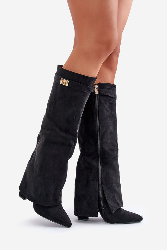 EB | Elegante Kniehoge Stiefel mit Riemchen