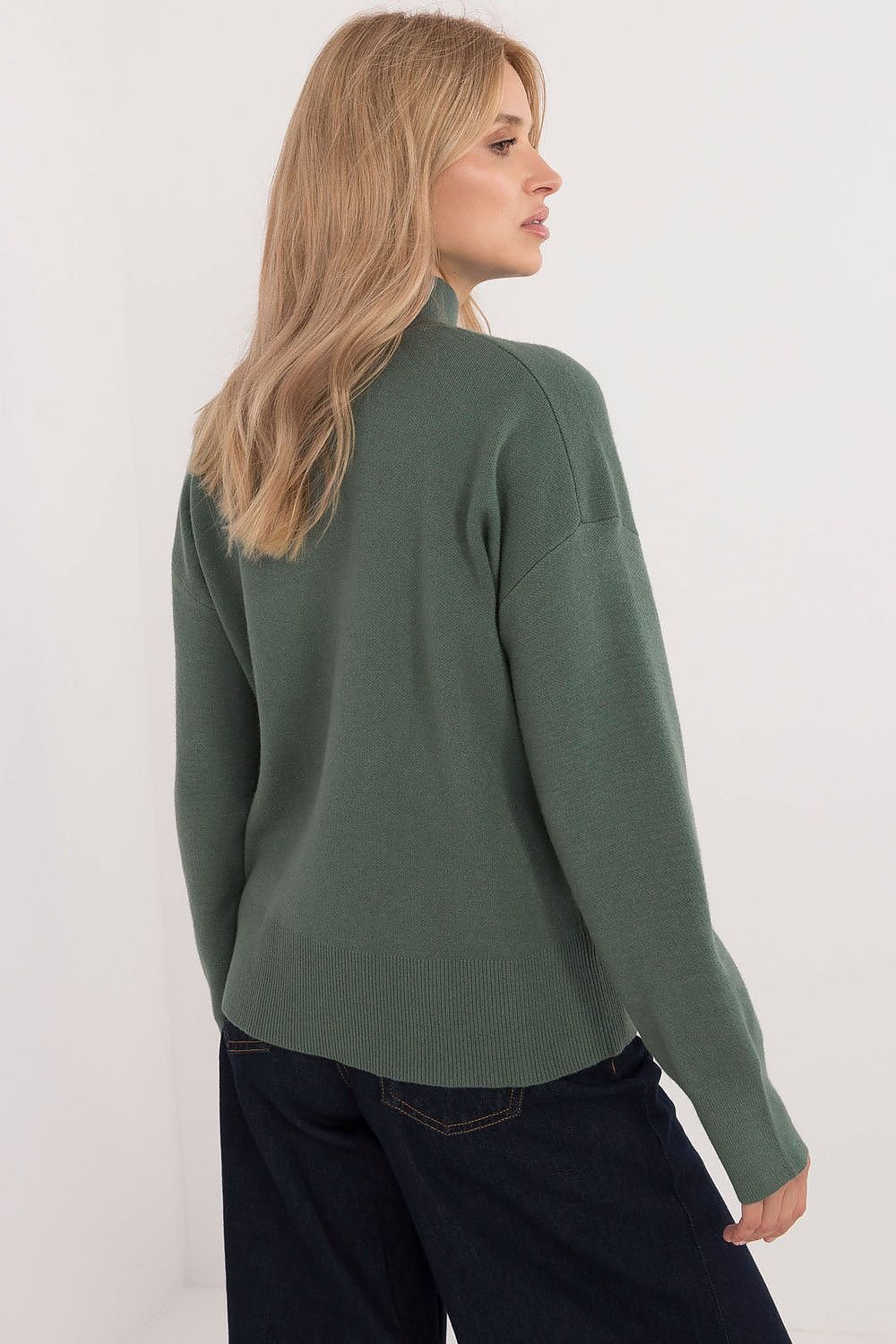 EB | Strickpullover mit Hohem Kragen Lässige Passform Soft und Bequem