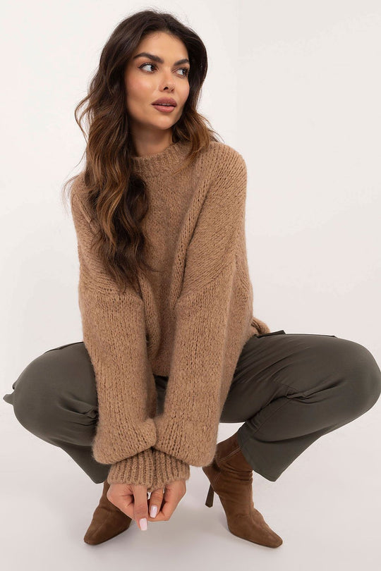 EB | Strickpullover mit Lockere Passform Weiches Strick Hygge und Komfort